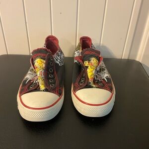 Ed Hardy slip on no laces shoes size 8